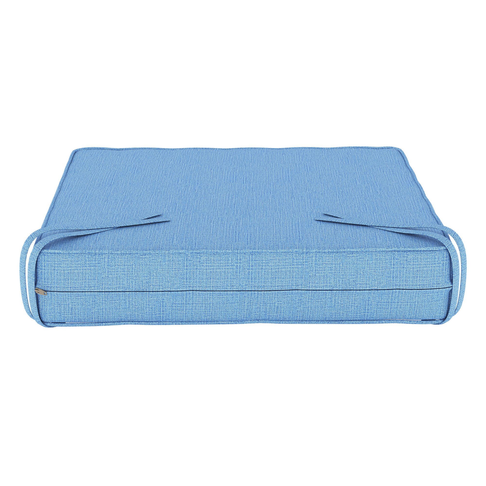 Sunbrella® Outdoor Dining Chair Seat Cushion, Canvas Air Blue Sunbrella® Canvas, 17" W x 17" D