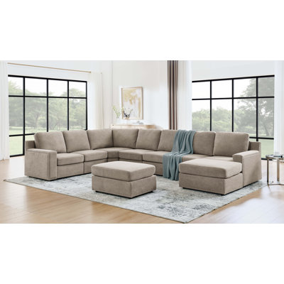Aindriu Upholstered U-Shaped Sectional Reversible