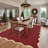 Scalloped Washable Rugs for Living Room Neutral Area Rugs Ultra-Thin Non Slip Large Bedroom Carpet Indoor Stain Resistant Contemporary Carpet for Dining Room Dorm-898703015-898702929