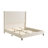 Crofford King Size Modern Corduroy Upholstered Bed with 65'' Tall Headboard & Solid Wood Legs, White-9268978-14536593