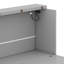 Lit escamotable pleine grandeur avec tiroir, armoire-lit mobile moderne avec un ensemble de prises et de ports USB, structure à poulie pliante