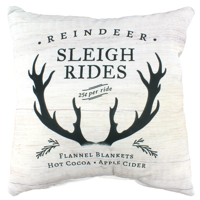  Housse de coussin carré et housse de coussin Reindeer