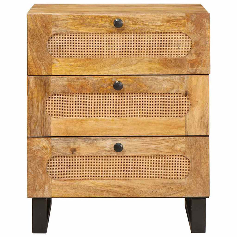 50cm W Solid Wood Bedside Table