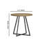 Table de salle à manger ronde en MDF peu encombrante, pieds en métal noir moderne pour les petites cuisines