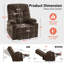 Fauteuil inclinable électrique surdimensionné de 27,2 po de large avec repose-pieds allongé-1939052885