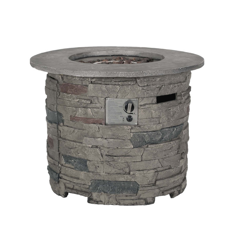 Outdoor 32" Round Propane Fire Pit