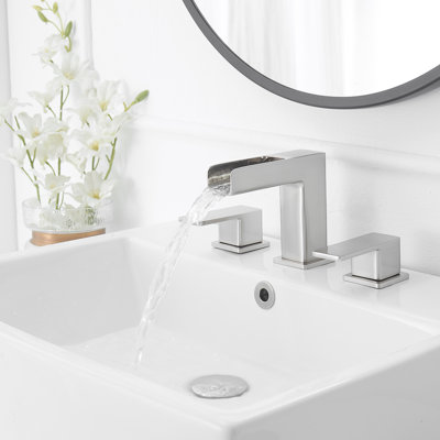 Widespread 2-handle Bathroom Faucet with Drain Assembly