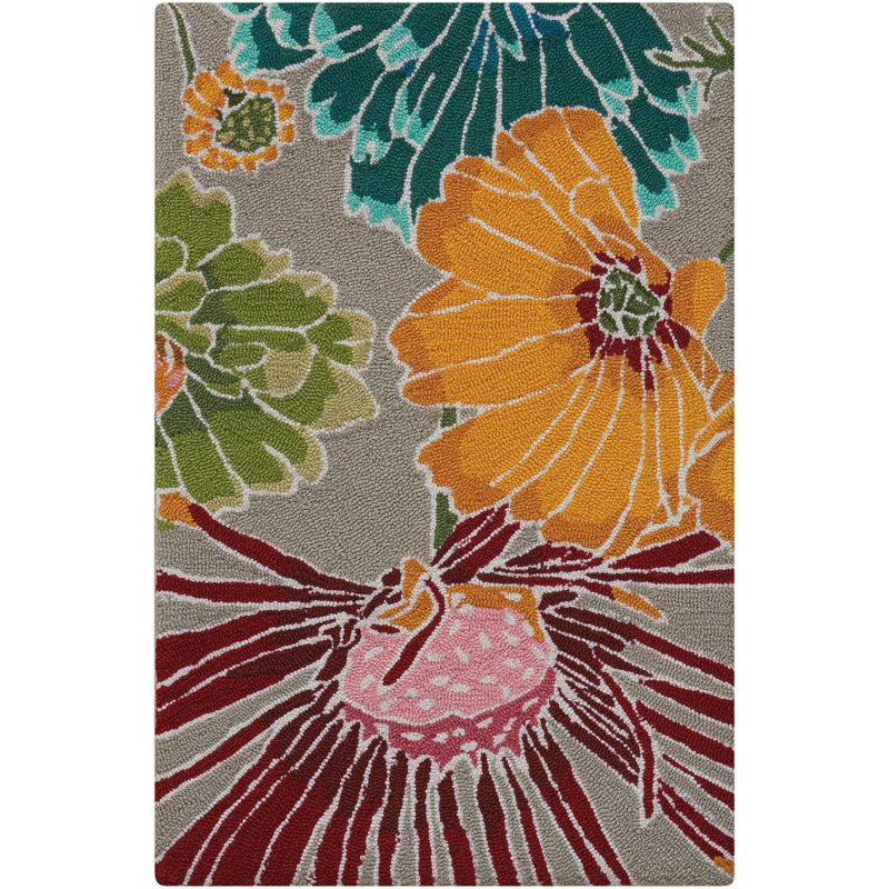 Tapis gris contemporain Karyn, Rectangle 1 pi 9 po x 2 pi 9 po