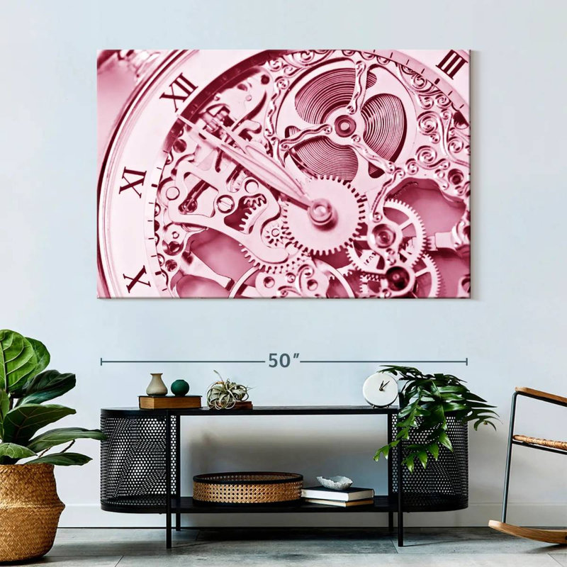 Kerner Pink Watch Mechanism, 34" H x 51" W