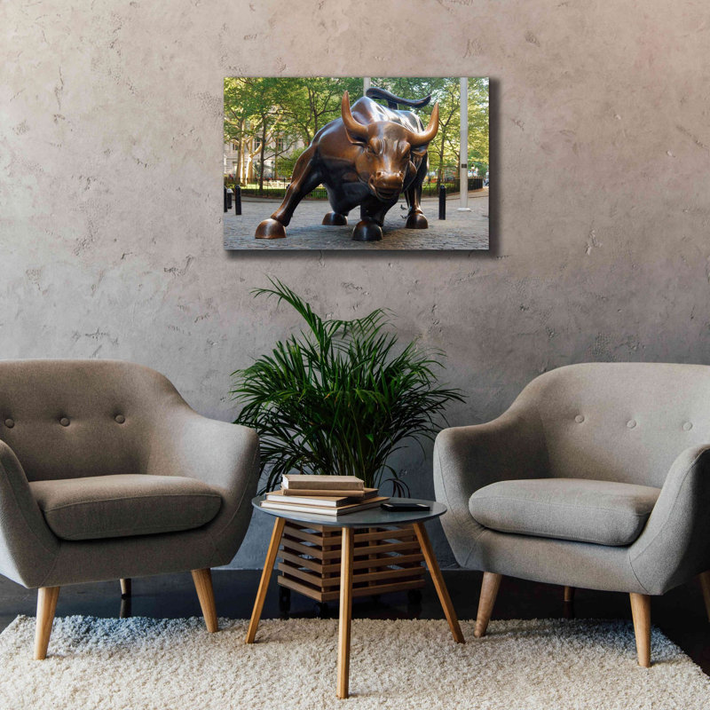 «Bull of Wallstreet», art mural sur toile, H 26 po x l 40 po x P 1,5 po