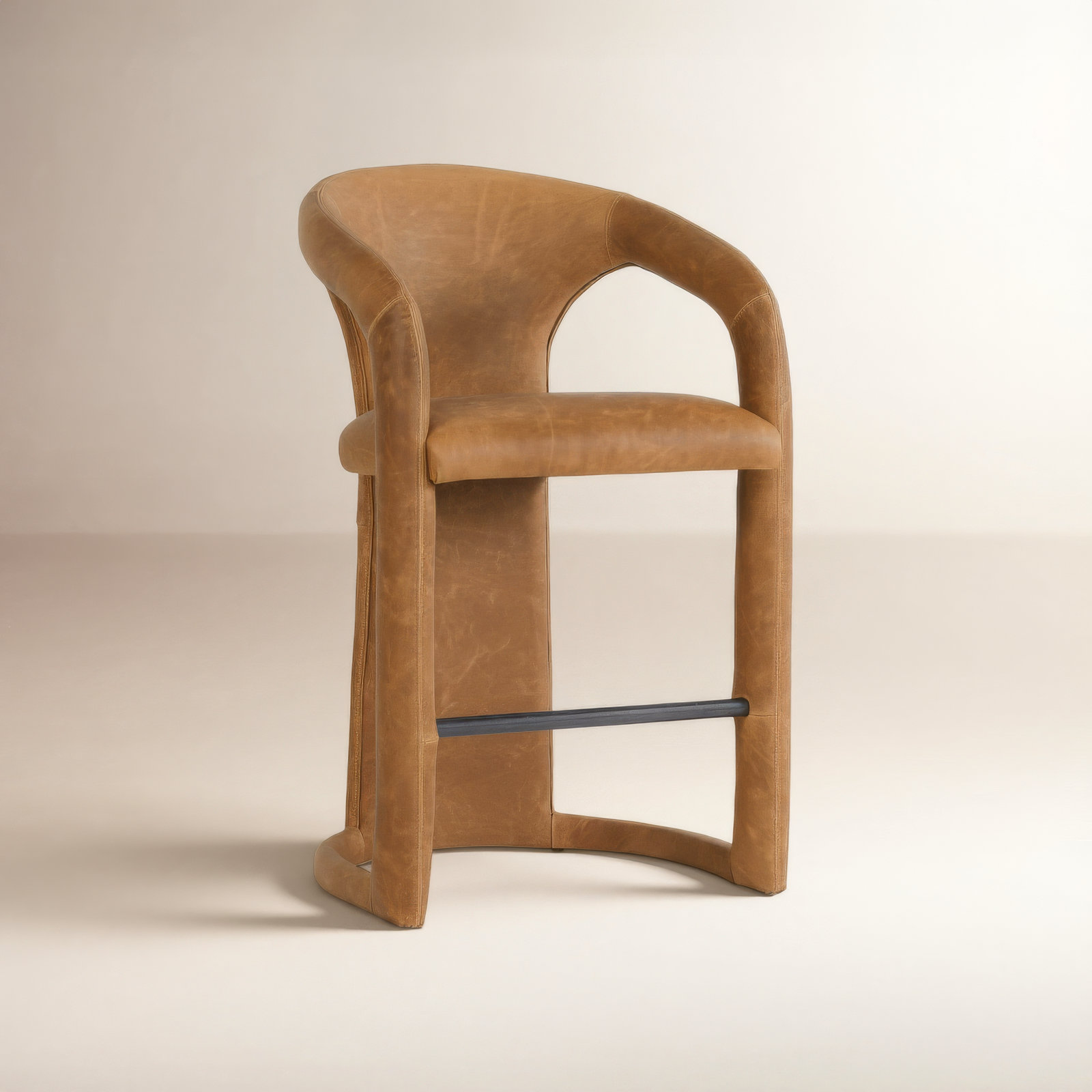 Archie 27" Bar Stool, Maple Brown