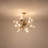 12 - Light Dimmable Led Swirled Glass Globe Starburst Sputnik Chandelier