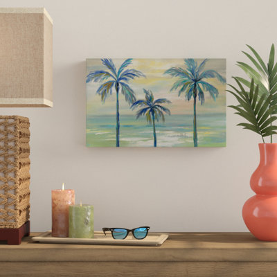« marine layer palms », reproduction de peinture à l’acrylique sur toile tendue