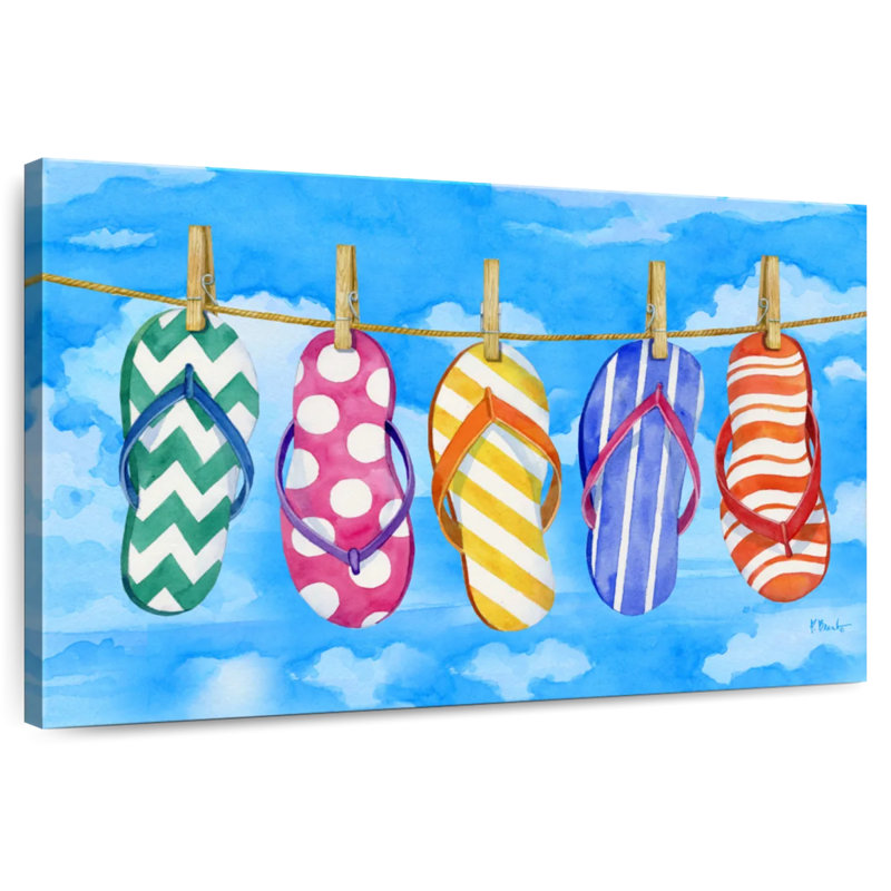 Shuttleworth Clothesline Flip Flops Horizontal, 30" H x 45" W