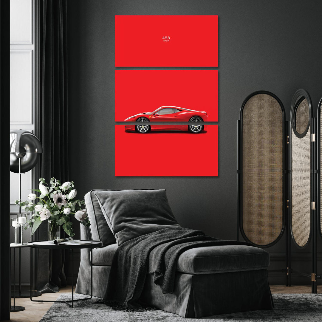 Ferrari 458 Italia von Mark Rogan - Giclée auf Leinwand ohne Rahmen