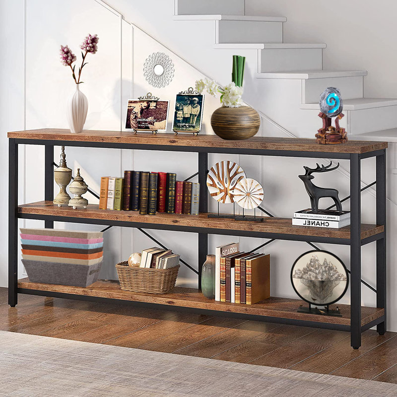 3-Tier Console Table, 35" H x 71" W x 12" D