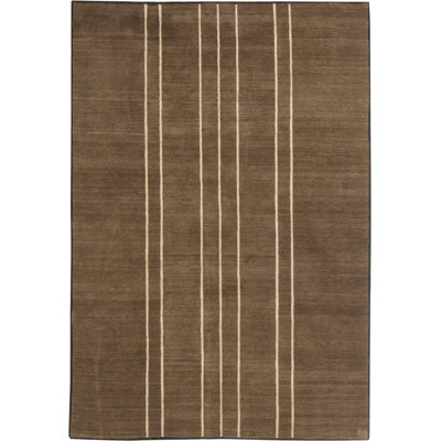 One-of-a-Kind 6'0" X 9'0" New Age Wool Area Rug in Beige