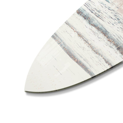 Coastal Jeweled Waters Surfboard - Decorative Surfboard Wall Art Print on Acrylic