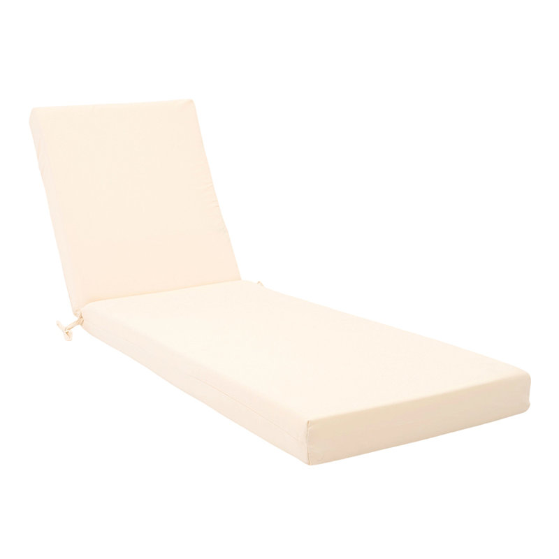 Outdoor Sun Lounge Cushion, White Beige