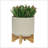 S/2 8/10" PLANTER W/ WOOD STAND-1145063162