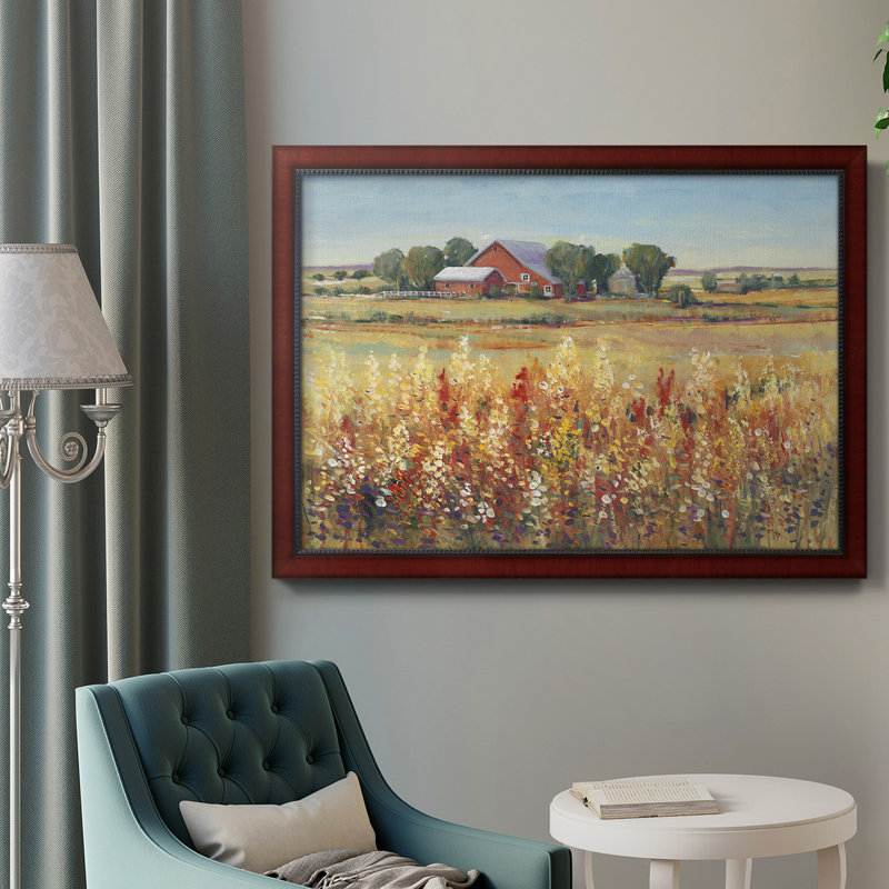 Country View I, toile encadrée de qualité supérieure - prête à être accrochée, H 16 po x l 20 po x P 1 po