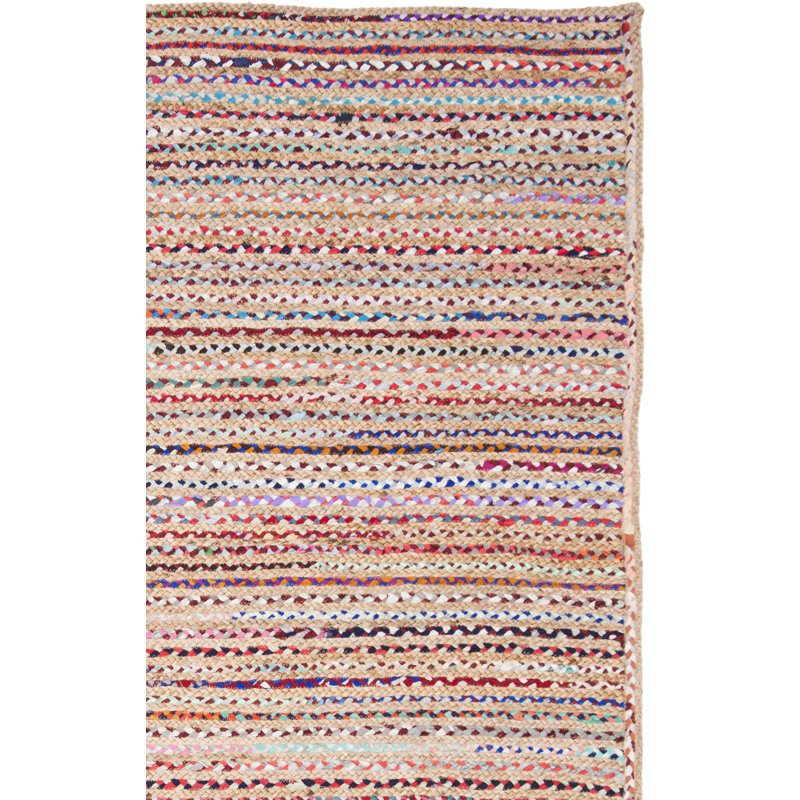 Tapis en jute tissé à la main Abhay, Tapis de couloir 2 pi 3 po x 6 pi