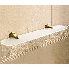 Romance Oval Metal Bracket Shelf, Bronze