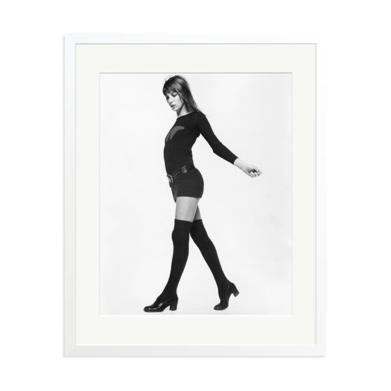 Jane Birkin, 1969, 31" H x 25" W, White