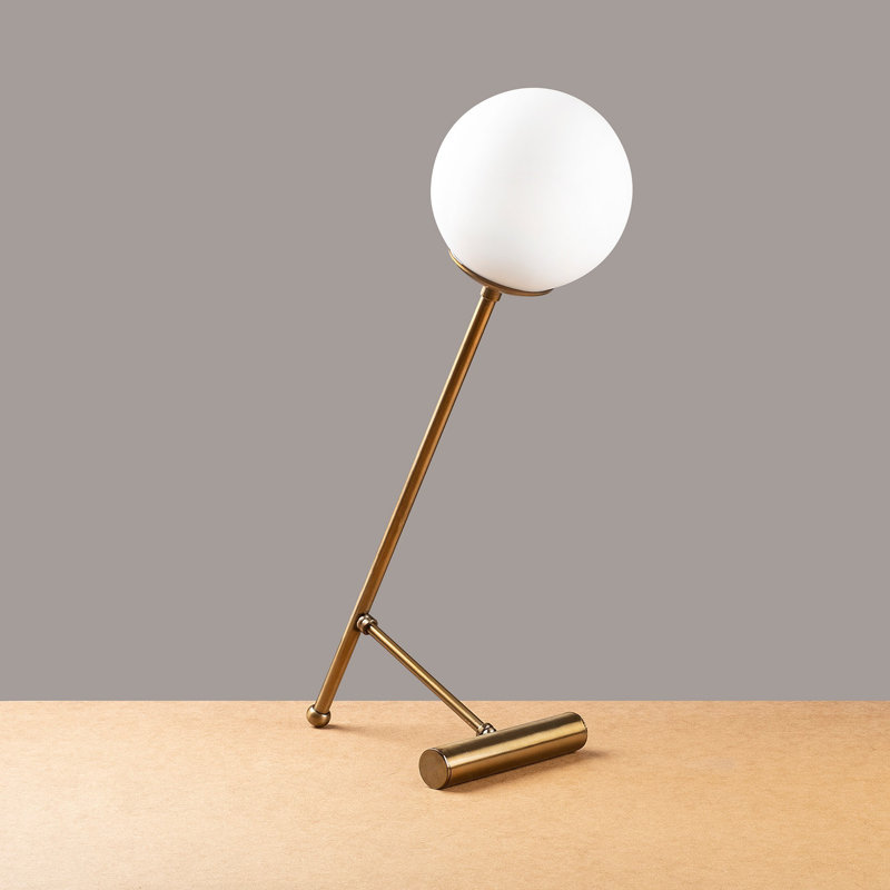 Lampe de bureau en métal Veropeso, Blanc, Rétro