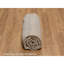 Tapis brun castor 8 pi x 8 pi, motif moderne panaché noué à la main, laine naturelle non tissée, tissage plat empilé, ton sur ton, texturé, rond, tapis oriental