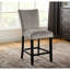 Ensemble de salle à manger transitionnel 7 pièces avec table rectangulaire en marbre et 6 chaises hautes rembourrées à dossier plein, garnies de clous décoratifs, disponibles en blanc, gris ou noir. Différentes combinaisons de couleurs.