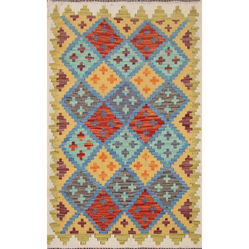 Multolor Kilim Oriental Accent Rug 3x4