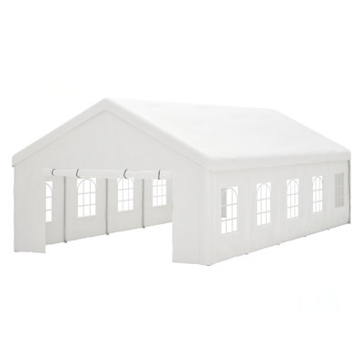 16X32ft Party Tent Heavy Duty, Large Wedding Event Shelters With 3 Storage Bags & Removable Sidewalls, Outdoor Canopy Gazebo Commercial Tents For Parties Carport Camping Garden Patio