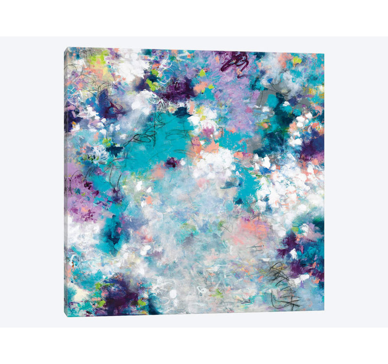 « promesse », impression sur toile, H 37 po x l 37 po x P 1,5 po, Toile tendue, Pas de tapis