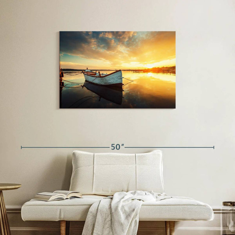 Mehar Empty Fishing Boat, 24" H x 36" W
