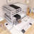 Wood Frame Full Over Full Size Bunk Bed With Trundle, Ladder And Guardrails-1914380305