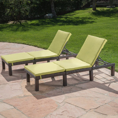 Indoor/Outdoor Chaise Lounge Cushion by Highland Dunes