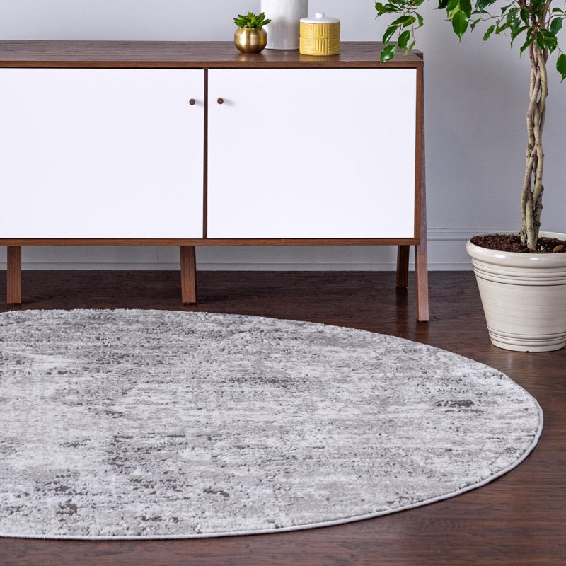 Abstract Indoor Rug, Round 3'3"