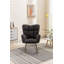 Fauteuil oscillant confortable en tissu Teddy pour chambre de bébé et salon, gris foncé-1251193674