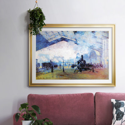 "Saint Lazare Station In Paris" par Claude Monet, reproduction sur papier