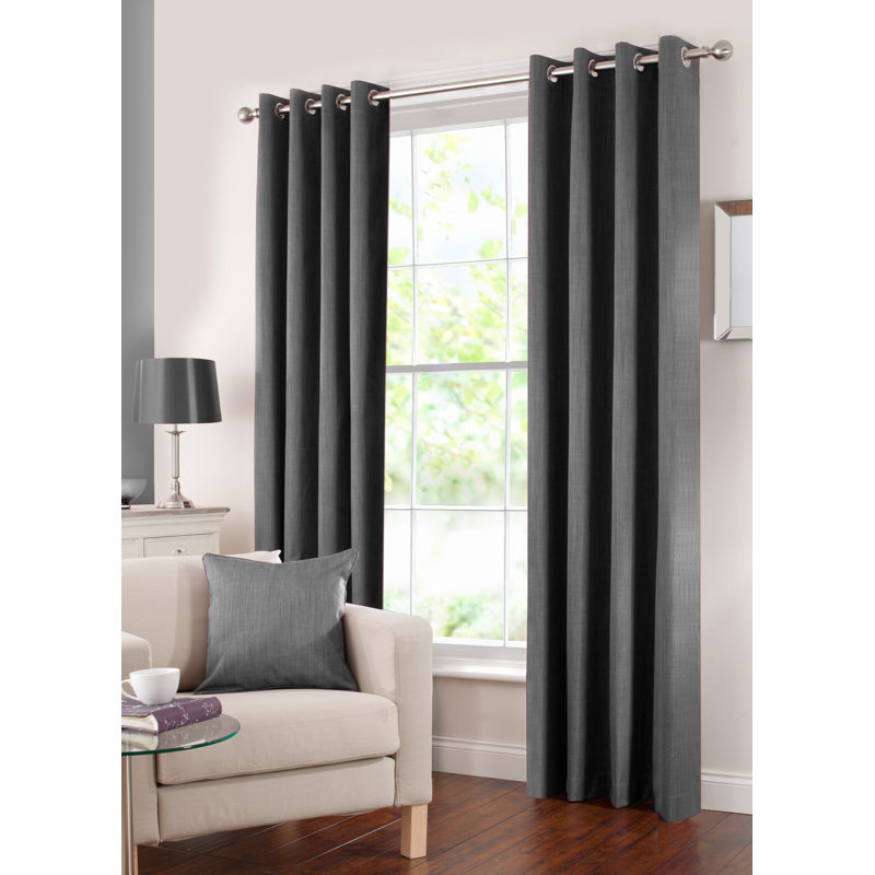 Ensemble de 2 rideaux occultants Solar Max, Gris anthracite