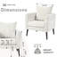 Fauteuil rembourré avec tissu chenille - beige pour l'ameublement de chambre à coucher brun-1323464499