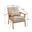 Chaise d'appoint rembourrée en tissu Shaleya-852319996