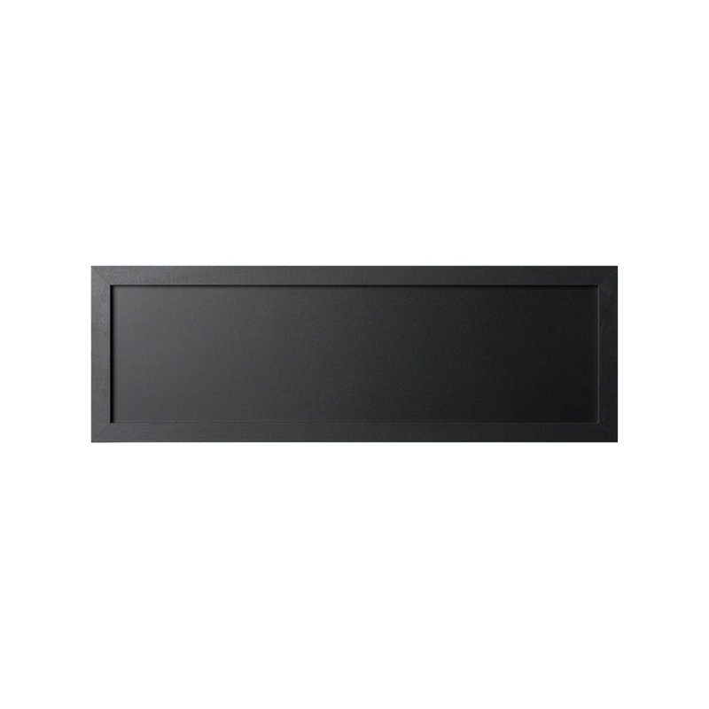 Back2Chalk Bi-Office chalkboard, black frame, including chalk markers, 20cm H x 60cm W x 2cm D