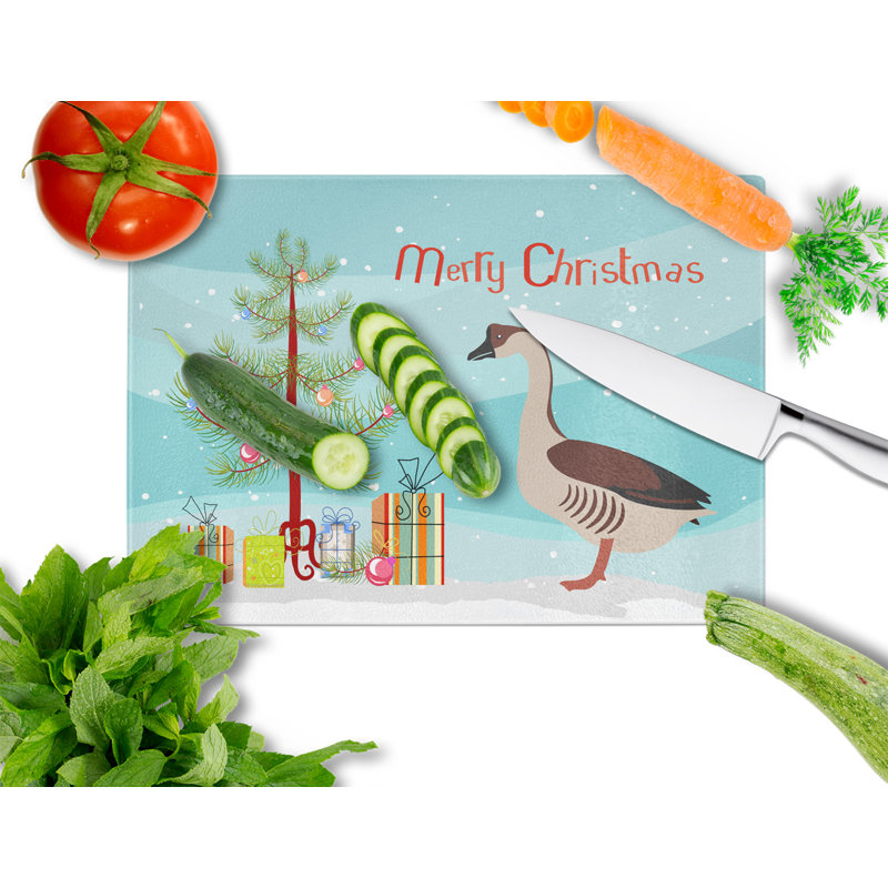 Caroline's Treasures Tempered Glass Chinese Goose Christmas Cutting Board