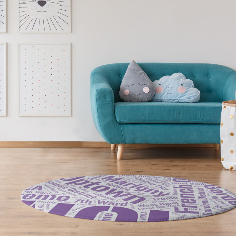 Chenille Indoor Rug, Round 5'