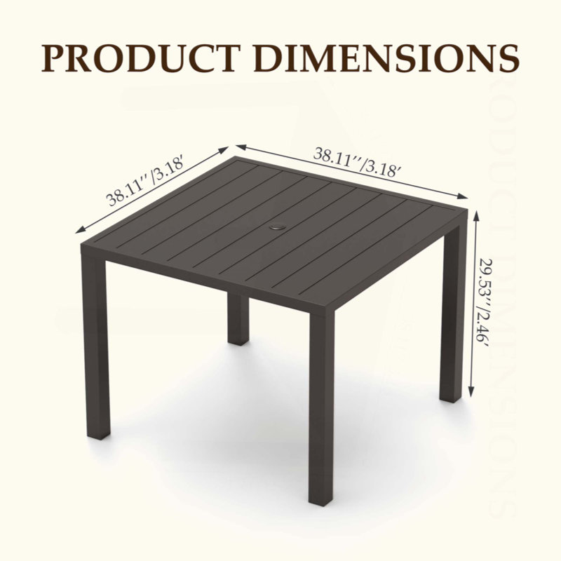 Table de salle à manger d'extérieur pour 4 personnes