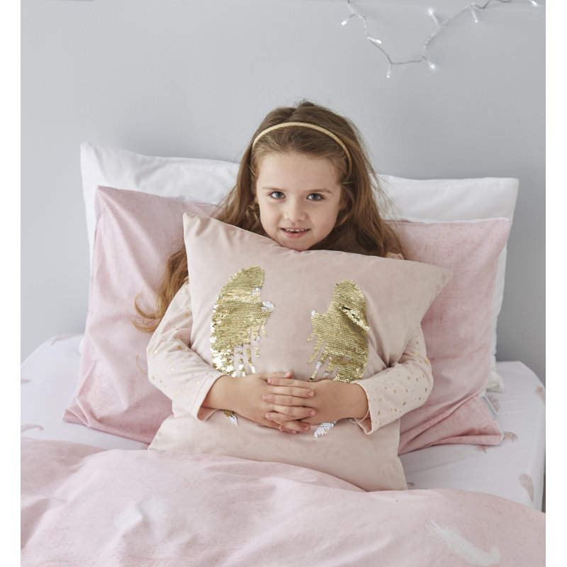 Angel Sequin Wings Cushion
