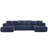 Boneless Modern Modular Oversized U-Shaped Sectional Sofa With 8 Pillows-865453913