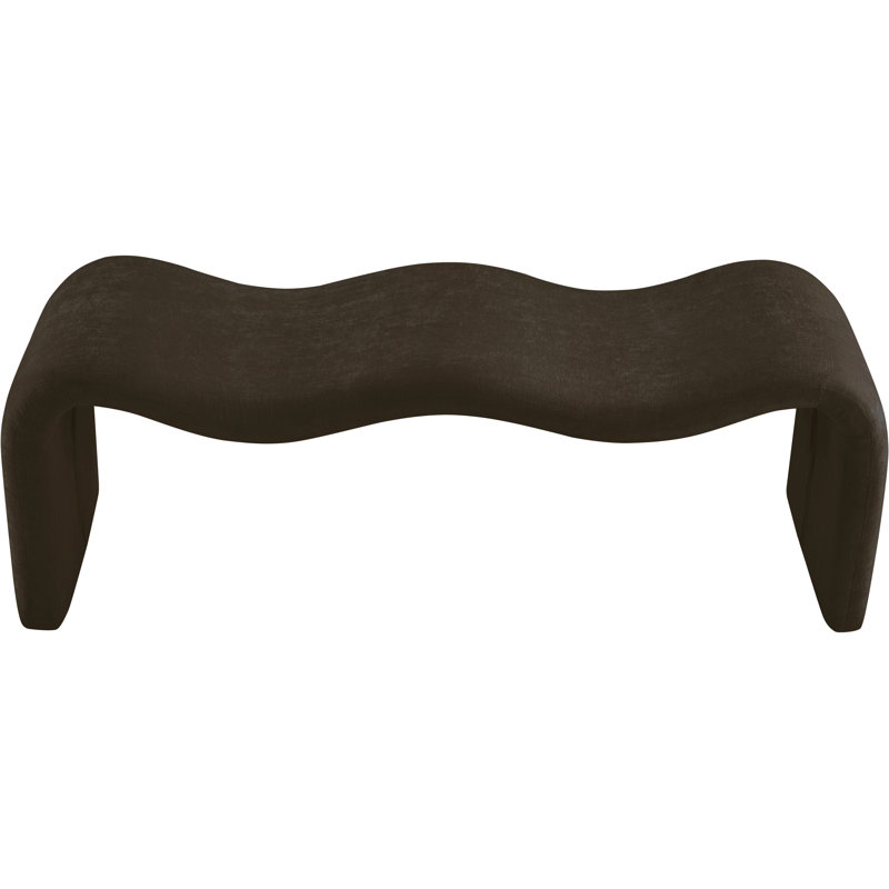 Banc en tissu Monifa Chenille, Tissu chenille brun